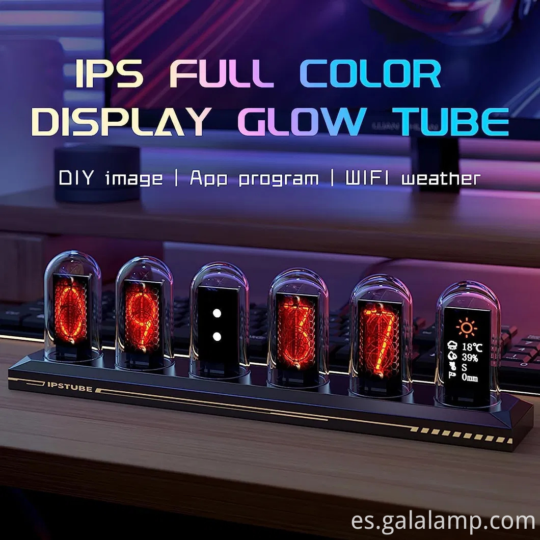 Elegante reloj de tubo brillante para la decoración del hogar y la oficina